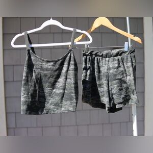 Sanctuary Green Gray Camo Matching Lounge PJ Set